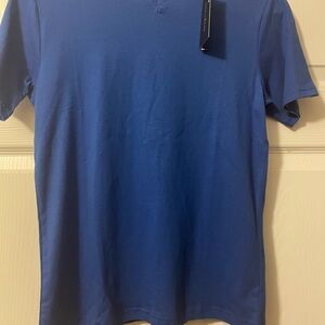 Tommy Hilfiger Blue V-Neck Short Sleeve Shirt